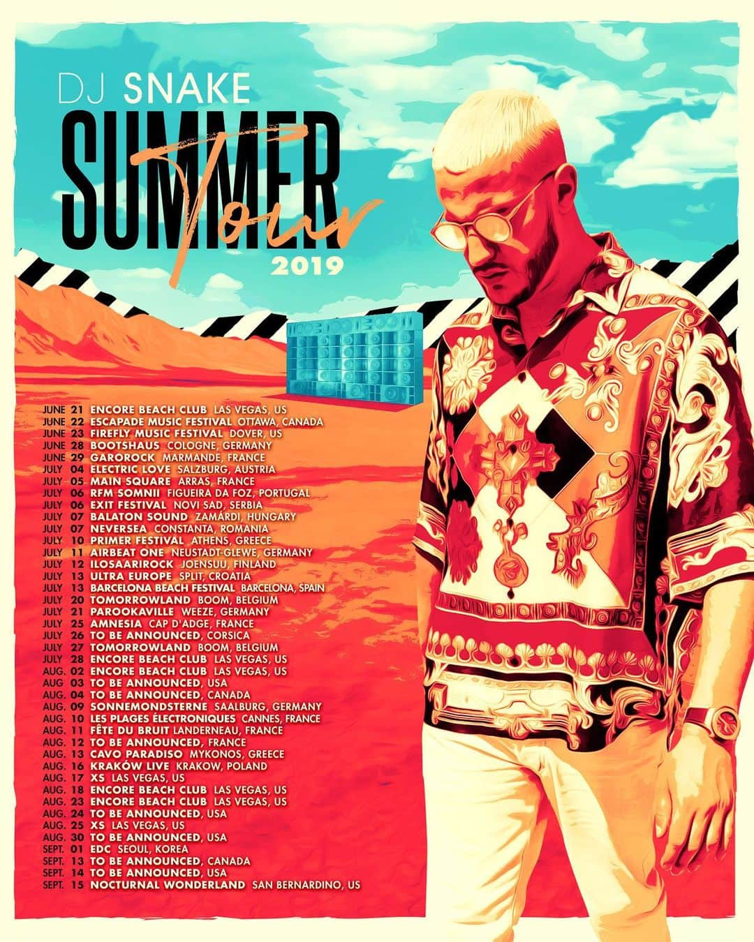 DJスネークさんのインスタグラム写真 - (DJスネークInstagram)「SUMMER TOUR 2019」6月19日 3時12分 - djsnake