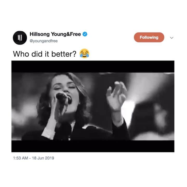 ユナイテッドのインスタグラム：「That feeling when *that part* just wrecks you @hillsongyoungandfree」