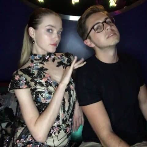 ヴラダ・ロスリャコヴァのインスタグラム：「Movie date at @lyingandstealing premiere with @robinmarsicano 😎🍿😎🍿 wearing @misshayleypaige @violettamalakhova」