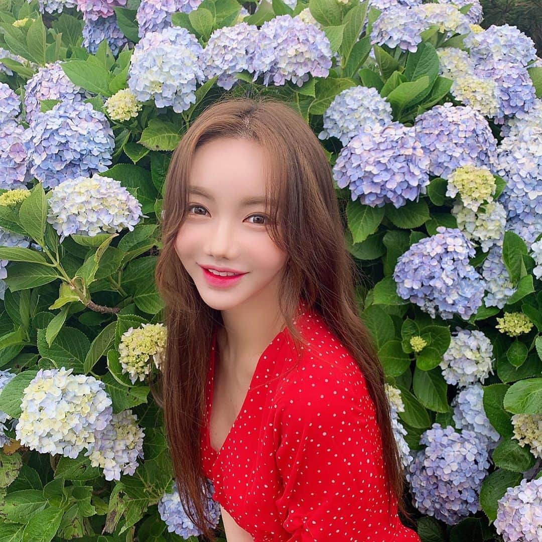 ソアさんのインスタグラム写真 - (ソアInstagram)「사랑하는 샘나랑 아름이랑 두번째 제주💙 #제주여행 #종달리수국길 #여행에미치다」6月19日 4時56分 - seoa_p