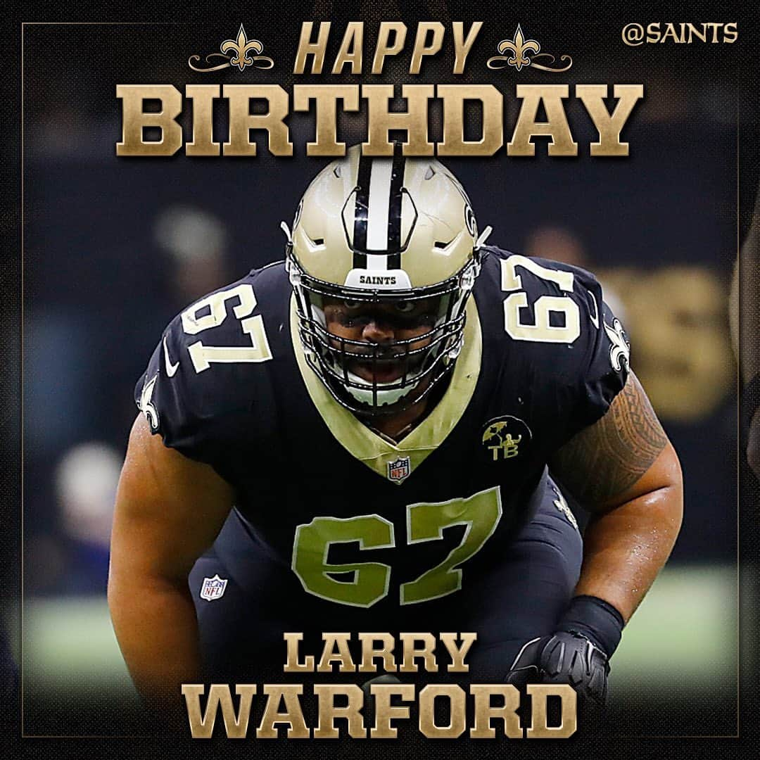 ニューオーリンズ・セインツさんのインスタグラム写真 - (ニューオーリンズ・セインツInstagram)「Join us in wishing #Saints G Larry Warford the happiest of birthdays! 🎉」6月19日 7時05分 - saints