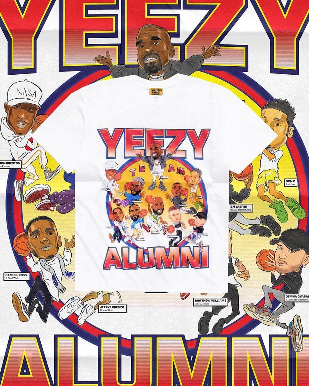 HYPEBEASTさんのインスタグラム写真 - (HYPEBEASTInstagram)「@hypebeaststyle: @chinatownmarket has unveiled a special capsule of “Dream Team” T-shirts and hoodies, paying homage to some of the alumni members that graduated from Kanye West's Yeezy Camp. Available by giveaway only through @chinatownmarket. If you're around for #ParisFashionWeek, keep an eye out for the exclusive pieces to be hidden around the city.  Photo: @mikecherman」6月19日 7時20分 - hypebeast