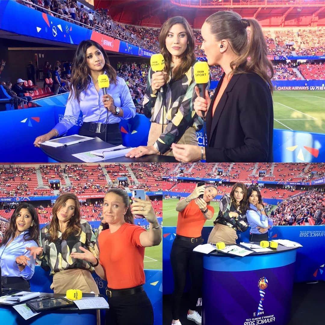 ホープ・ソロさんのインスタグラム写真 - (ホープ・ソロInstagram)「Being on my third team so far for this World Cup has definitely felt a little weird, but I’m always up for something new! @bbcsport」6月19日 8時21分 - hopesolo