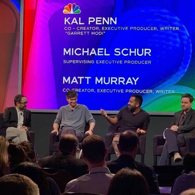 カル・ペンのインスタグラム：「Meeting our very fun & friendly station peeps from around the country. Thanks for the great afternoon @nbc! Sunnyside premieres Sept 26th at 9:30pm! #StationSummit (Pic @americanbradiator)」