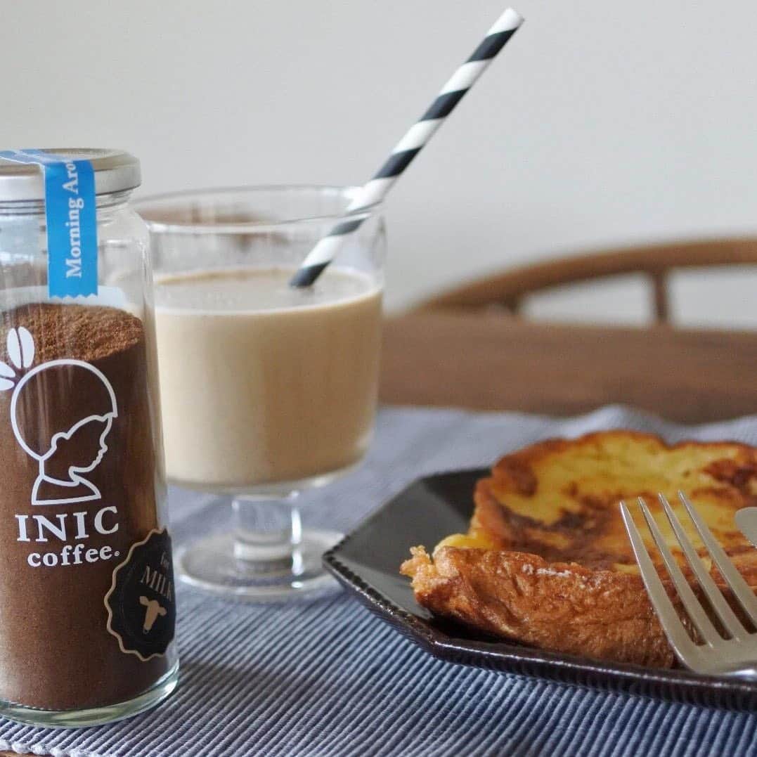 INIC coffeeさんのインスタグラム写真 - (INIC coffeeInstagram)「. 朝ごはんにカフェオレ風味のフレンチトーストはいかがですか？作り方はとっても簡単♪卵とミルクにINICのパウダーをいれるだけ。ちょっと大人風味にしあがります＾＾ . 瓶タイプならパウダーの量を調節できるから、アレンジレシピにオススメですよ♪  #早く起きた朝 #朝食 #カフェオレ #大人風味 #フレンチトースト #卵とミルク #アレンジレシピ #おうちカフェ#コーヒータイム #プレゼント #プチプラ #イニックコーヒー #INICcoffee」6月19日 9時00分 - iniccoffee