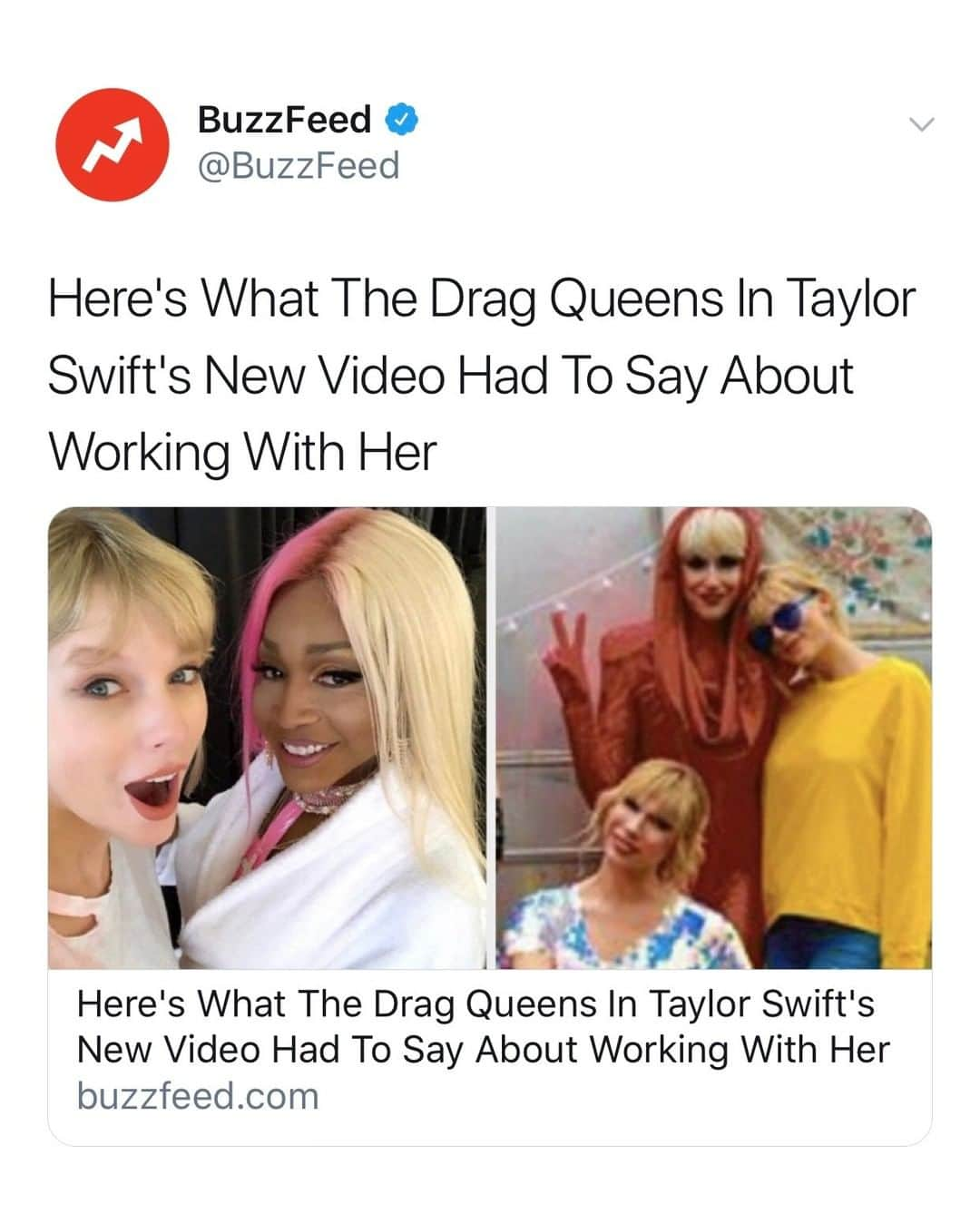 BuzzFeedさんのインスタグラム写真 - (BuzzFeedInstagram)「"I was treated like a treasure. I was celebrated." What drag queens had to say about working with Taylor Swift 👉link in bio ✨」6月19日 9時00分 - buzzfeed