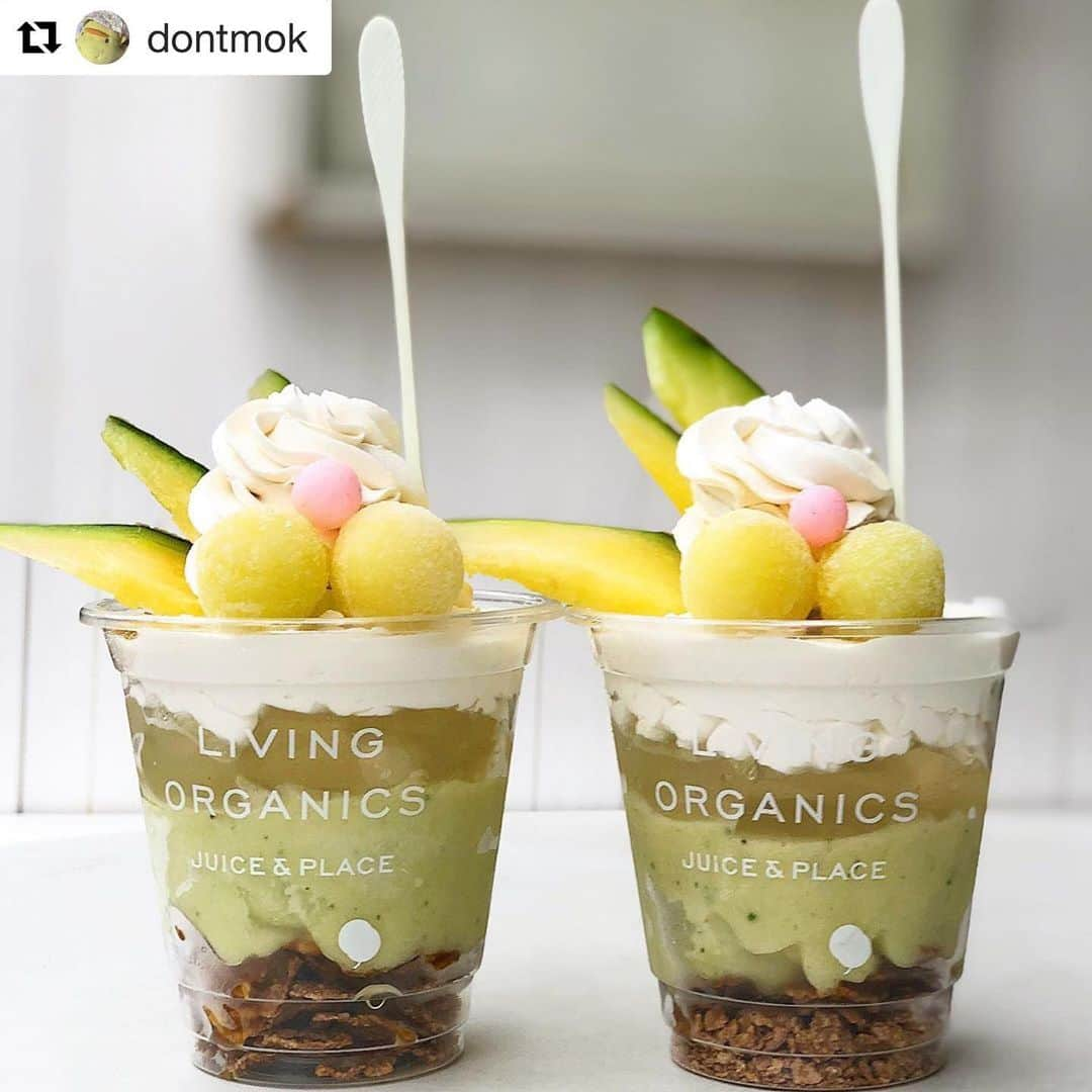 livingorganics juice&place 芦屋のインスタグラム：「いつもありがとうございます😊🍈 #Repost @dontmok with @get_repost ・・・ ﾟ･*:.｡. .｡.:*･゜. . . Living Organics  芦屋 ❤︎ . . 豆乳ホイップメロンパフェ🍈  今年も食べれたメロンパフェ🍈  豆乳ホイップが美味しい♡♡ . . . #リビングオーガニックス #livingorganics#神戸カフェ #兵庫カフェ#芦屋カフェ」