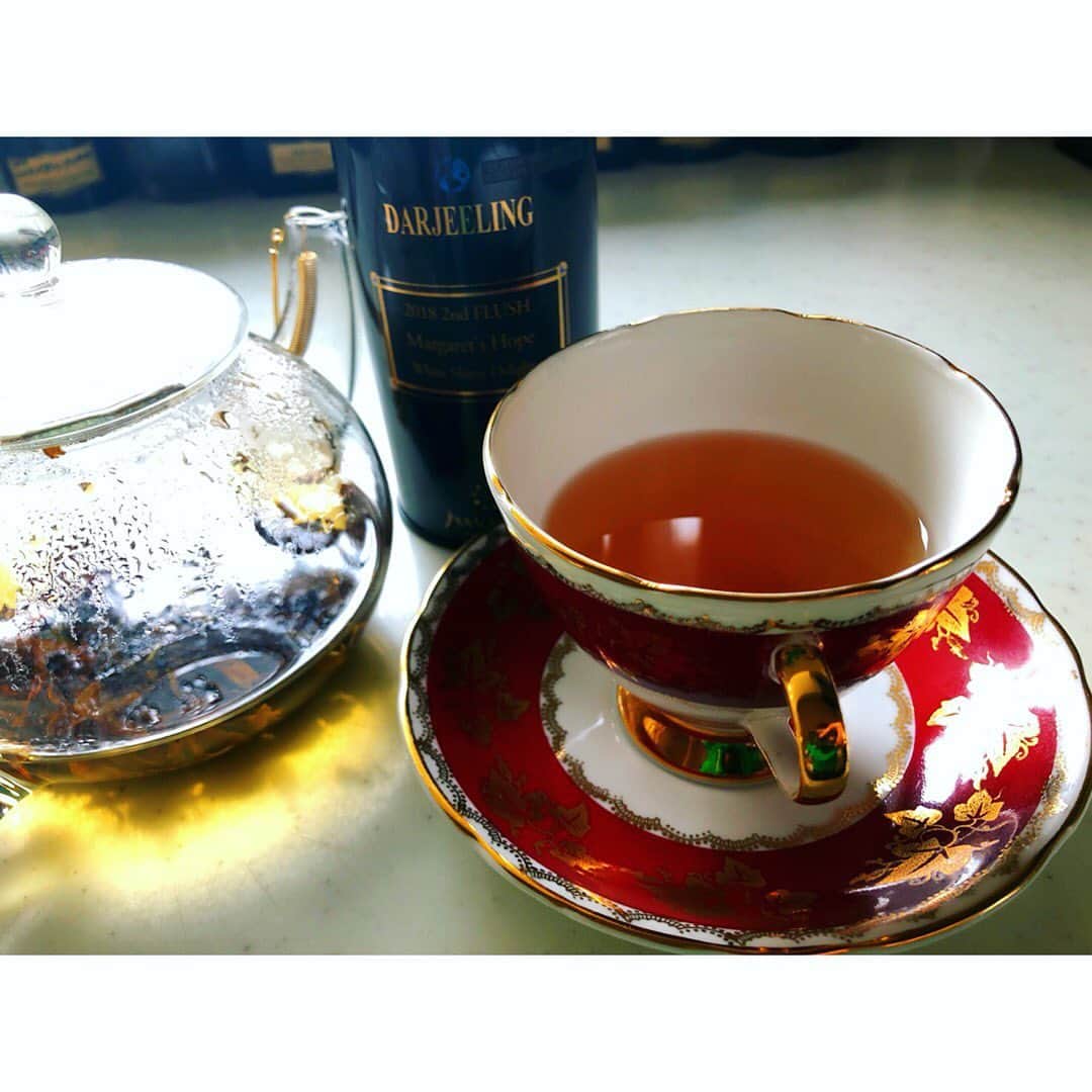 志村玲於さんのインスタグラム写真 - (志村玲於Instagram)「マーガレッツ ホープ農園からホワイト シャイニー デイライト  名前からは想像できないと思いますが2nd FLUSHのダージリンです。普通の紅茶より茶葉が大きく、それに伴い抽出時間も6〜7分と長めです。この茶葉は満月を持して、月光のもと丁寧に摘まれたというロマンあふれる茶葉で、ダージリン好きなら速攻飛びつくような香りや味わいを持っています！満月の夜や月が綺麗に出てる時に飲むとなお美味しいかもしれません #紅茶 #紅茶好き #紅茶Butler #navarasa #Margaret’sHope #WhiteShinyDelight」6月19日 20時34分 - reoshimura0129