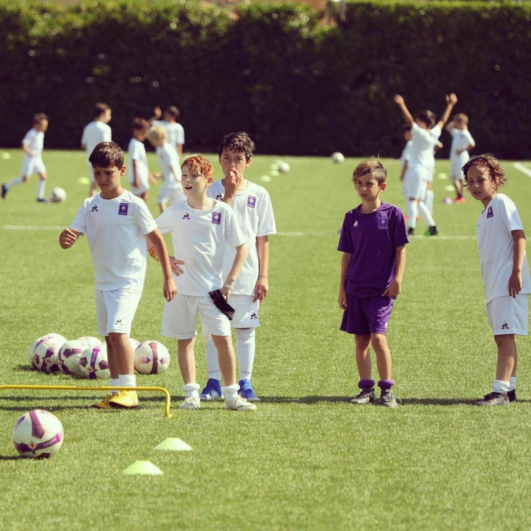 ACFフィオレンティーナさんのインスタグラム写真 - (ACFフィオレンティーナInstagram)「Fiorentina Camp 2019: iniziata la stagione sui campi del Centro Tecnico di Coverciano  Anche quest’anno tanti ragazzi hanno l’opportunità di respirare l’aria del grande calcio con i Fiorentina Camp.  Sono oltre 120 i bambini, tra cui 14 bimbe, che parteciperanno in totale ai 10 Camp in programma tra giugno ed agosto.  L’evento che coinvolgerà il numero maggiore di piccoli atleti sarà quello di Vigo di Fassa, località limitrofa a Moena, in contemporanea con il ritiro della Prima Squadra.  La novità 2019 è che, per questa stagione, il Master Camp attualmente in corso a Firenze si svolge a Coverciano, nello stesso campo dove si allena la Nazionale di Calcio Italiana.  I Camp a Firenze dureranno dal 17 al 22 giugno e poi dal 24 al 29 giugno.  Tutte le informazioni su https://fiorentinacamp.it/  _ _ _ _ _  2019 Fiorentina Camps: first camp up and running at Italy training ground  Summer is here and that means Fiorentina Camp time again as children across Italy get the chance to hone their football skills at Viola-themed activity camps.  Over 120 kids – 14 of whom are girls – will be taking part in the 10 Fiorentina Camps scheduled between June and August.  The busiest camp will be the one held in Vigo di Fassa, just outside Moena, where the first team will kick off their pre-season training.  This year the Master Camp in Florence is taking place at Coverciano, on the very pitch where the Italian national team train.  The two Fiorentina Camps in Florence will run from 17 to 22 June and 24 to 29 June.  Further details: https://fiorentinacamp.it/  #FiorentinaCamp #ForzaViola」6月19日 20時40分 - acffiorentina