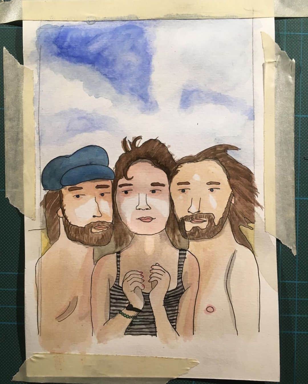 コートニー・バーネットのインスタグラム：「❤️❤️❤️ Art by @rocioreyesiann」