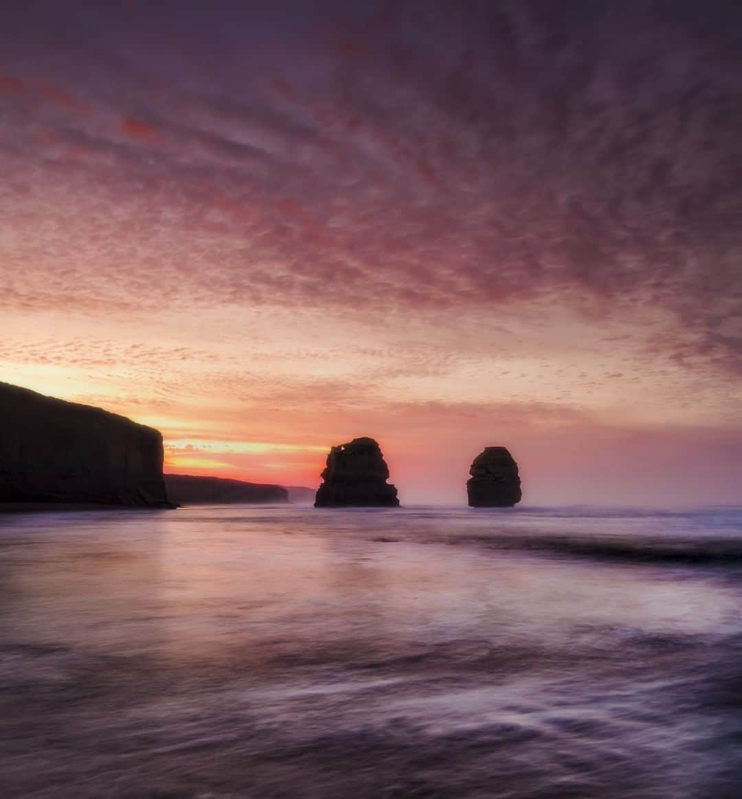 Nikon Australiaさんのインスタグラム写真 - (Nikon AustraliaInstagram)「"Sunrise at Gibson Steps beach. Maybe one of Australia's, and certainly Victoria's most recognised stretches of coast, these limestone stacks tower out of the ocean battered by the waves and the wind.  It can quite often become over crowded up on the boardwalk as it was this particular morning, so I opted for a short stroll along the beach around the cliffs to this viewpoint where I had it all to myself. If you are shooting around the ocean please be careful, know where the tide and swell is at all times, and never turn your back on it." - @jake.bolton.photo  Camera: Nikon #D850 Lens: AF-S NIKKOR 18-35mm f/3.5-4.5G ED Settings: ISO 80 | f/11 | 5s  #Nikon #MyNikonlife #NikonAustralia #Photography #Nikkor #NikonTop #NikonPhotography #DSLR #SunrisePhotography #DiscoverAustralia #AustraliaUncovered #DiscoverVictoria #VictoriaUncovered #GibsonSteps」6月19日 12時30分 - nikonaustralia