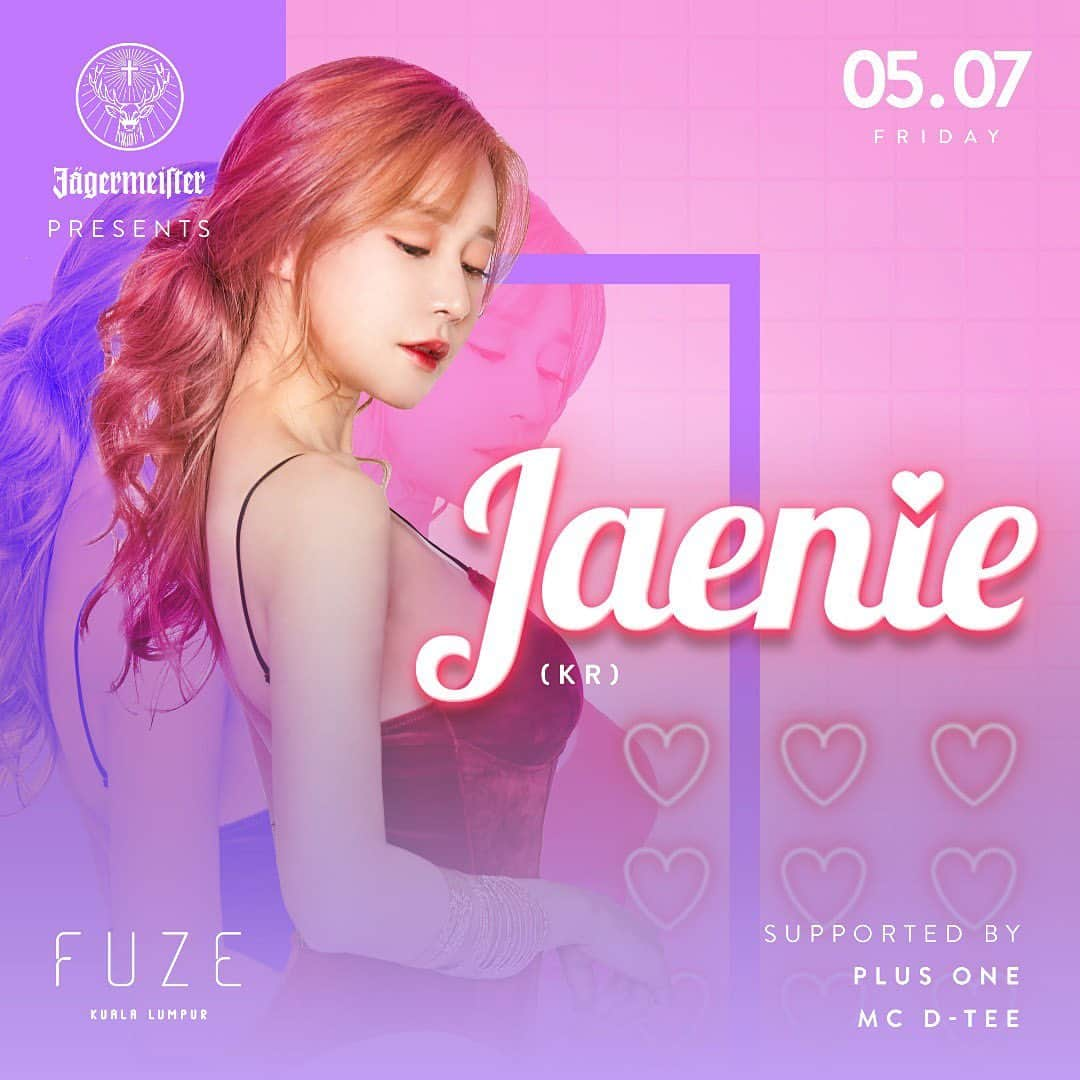 ハン・ジウンさんのインスタグラム写真 - (ハン・ジウンInstagram)「- On July 5th, I Jaenie will be perfoming at one of Malaysia's hottest venues! To celebrate my debut performance in Malaysia please come and join me!  7월5일 말레이시아에서 가장 핫한 클럽 퓨즈에서 만나요💜  @Fuzeclubkl @2hearts.official - - #Fuze #fuzeclub #Malaysia #2hearts #djjaenie #kl」6月19日 14時56分 - jieun_han