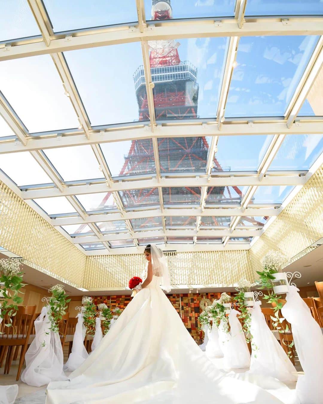 東京タワーの麓の結婚式のグルメインスタ