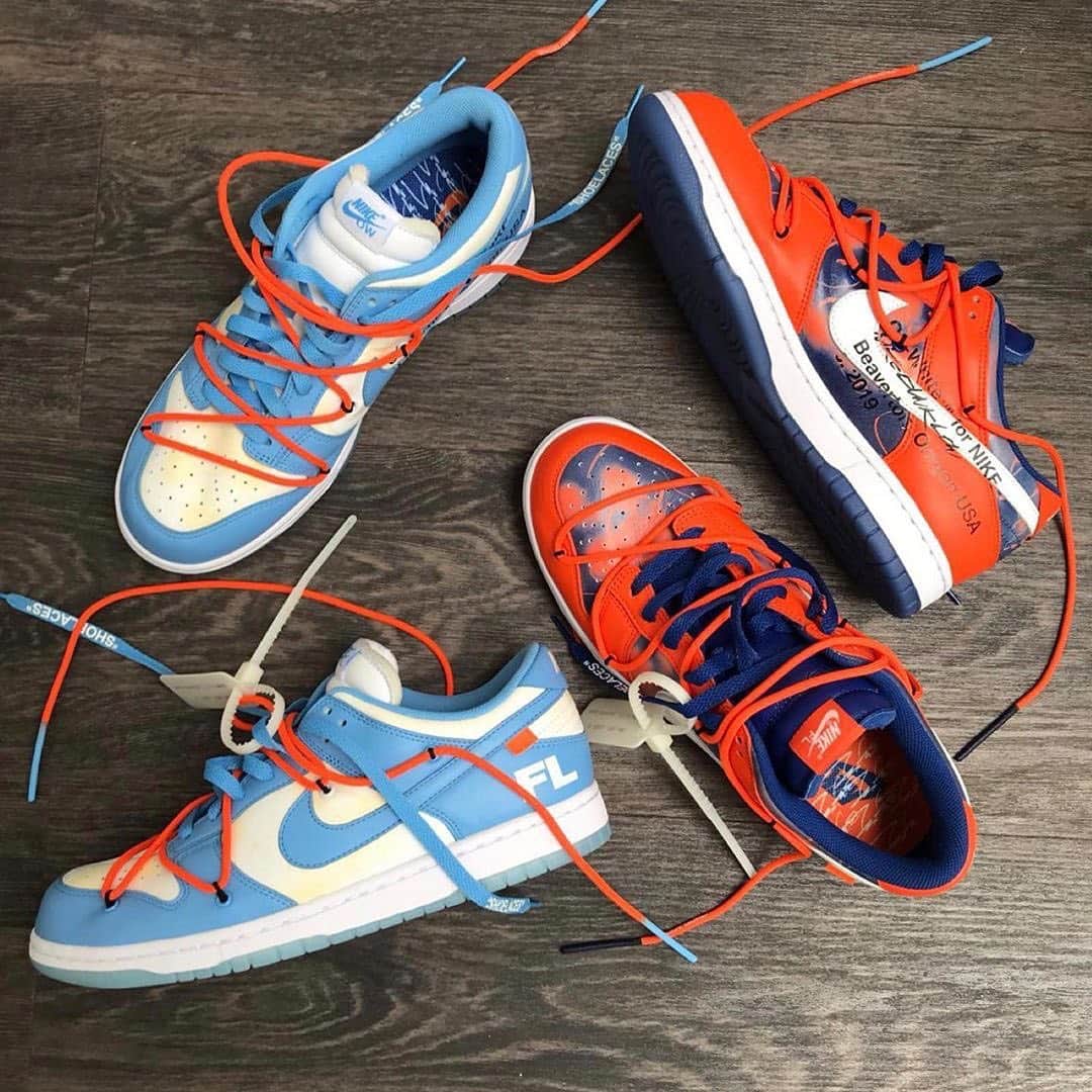 HYPEBEASTさんのインスタグラム写真 - (HYPEBEASTInstagram)「@hypebeastkicks: @virgilabloh and @futuradosmil have given a first look at an upcoming @nike Dunk Low collaboration. Abloh posted two colorways of the sneaker complete with a number of signature @off____white x Nike motifs. Swipe to take a look for yourself.  Photo: Virgil Abloh/Futura」6月19日 17時38分 - hypebeast