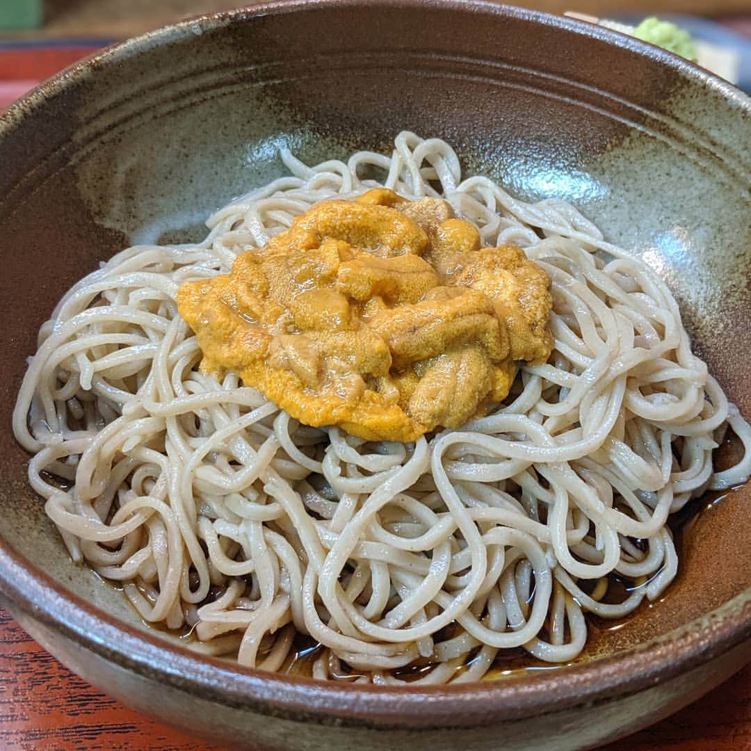 Masayasu Moritaさんのインスタグラム写真 - (Masayasu MoritaInstagram)「#うに #雲丹 #そば #蕎麦 #seaurchin #soba #noodles #蕎麦侍 #宮崎グルメ #miyazaki #宮崎 #もりたま飯 #foodie #foodgasm #foodphotography #foodstagram #美食 #delicious #tasty #instafood #グルメ #food #yummy #foodporn #デリスタグラマー #グルメな人と繋がりたい #蕎麦好きな人と繋がりたい」6月19日 18時20分 - masayasumorita