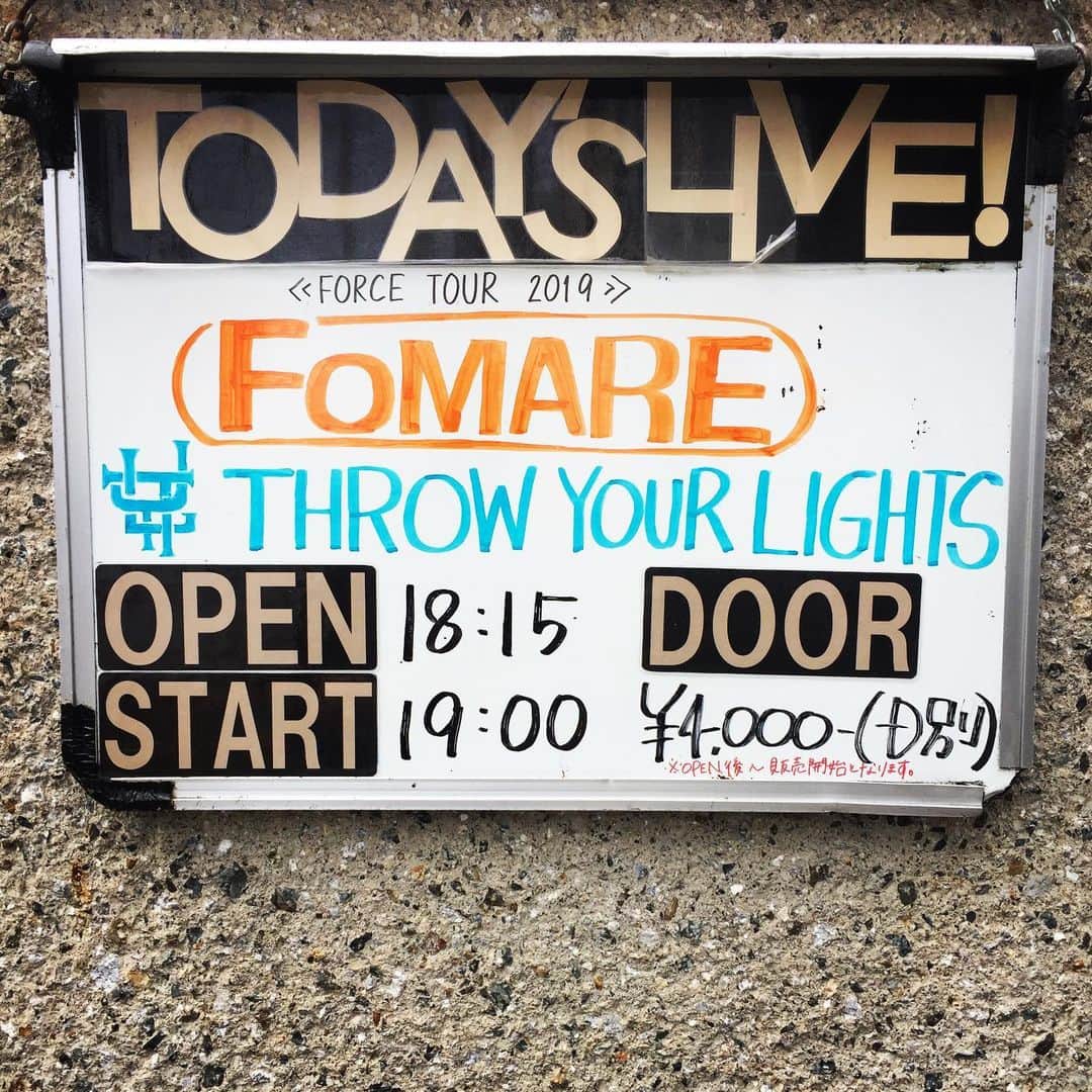 橋本塁さんのインスタグラム写真 - (橋本塁Instagram)「本日の現場は久々のHEAVEN‘S ROCK 熊谷 VJ-1で開催されるFOMAREの「FORCE TOUR 2019」のライブさち！今日も今日とてヴァシャっと撮るど！  #fomare #forcetour2019  #熊谷」6月19日 18時46分 - ruihashimoto