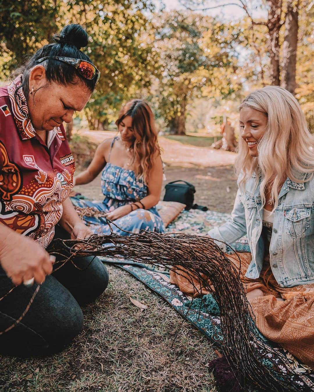 SPELLさんのインスタグラム写真 - (SPELLInstagram)「BLOGGED: Around The Campfire with @theclimatecouncil 🔥 a beautiful time at @nightfallcamp knowledge sharing with friends old and new, and really discovering the meaning of open discussions and how being vulnerable about your journey can mean you let so much more in! Our crew learned from The Climate Council about the effects of #climatechange and it ignited discussions about what each individual will change hereafter, and bring awareness through our partnership with @theclimatecouncil as members of @1percentftp 🌾 Babe and our lady crush @iamlaurawells doing the fiercest #spellskirtswish in our Lioness Gown, made from organic cotton ✨☁️ {view the full story and images on our blog via link in bio} 📷 @shecriedwolf」6月19日 19時08分 - spell