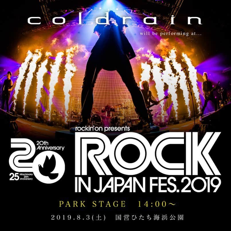 coldrainさんのインスタグラム写真 - (coldrainInstagram)「‪"ROCK IN JAPAN FESTIVAL 2019”タイムテーブル解禁！！‬ ‪coldrainは8/3(土)’PARK STAGE’14:00〜出演！！‬ ‪http://rijfes.jp/‬ ‪#coldrain‬ ‪#RIJF2019‬」6月19日 19時13分 - coldrain_official