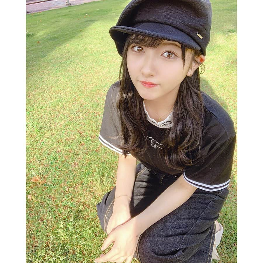 石田千穂さんのインスタグラム写真 - (石田千穂Instagram)「． 帽子の形がかわいくてお気に入り ． 🧢#ca4la 👕#tittyandco #シナモン 👖#niceclaup  #STU48 #石田千穂」6月19日 22時15分 - chiho_ishida