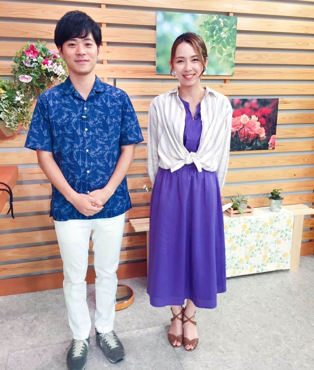 若林翔子のインスタグラム：「* * 今日のブレイク！ 「今日のお客様」のコーナーで、 めーちゃめちゃ美味しいものいただいて、 終始上機嫌な2人でございました🤗笑 * * #ミヤテレ #ちょっとブレイクタイム #松原アナ #若林翔子 #お客様 #スシロー #キャンペーン #みてね #とろける美味しさ #しかも #安い」