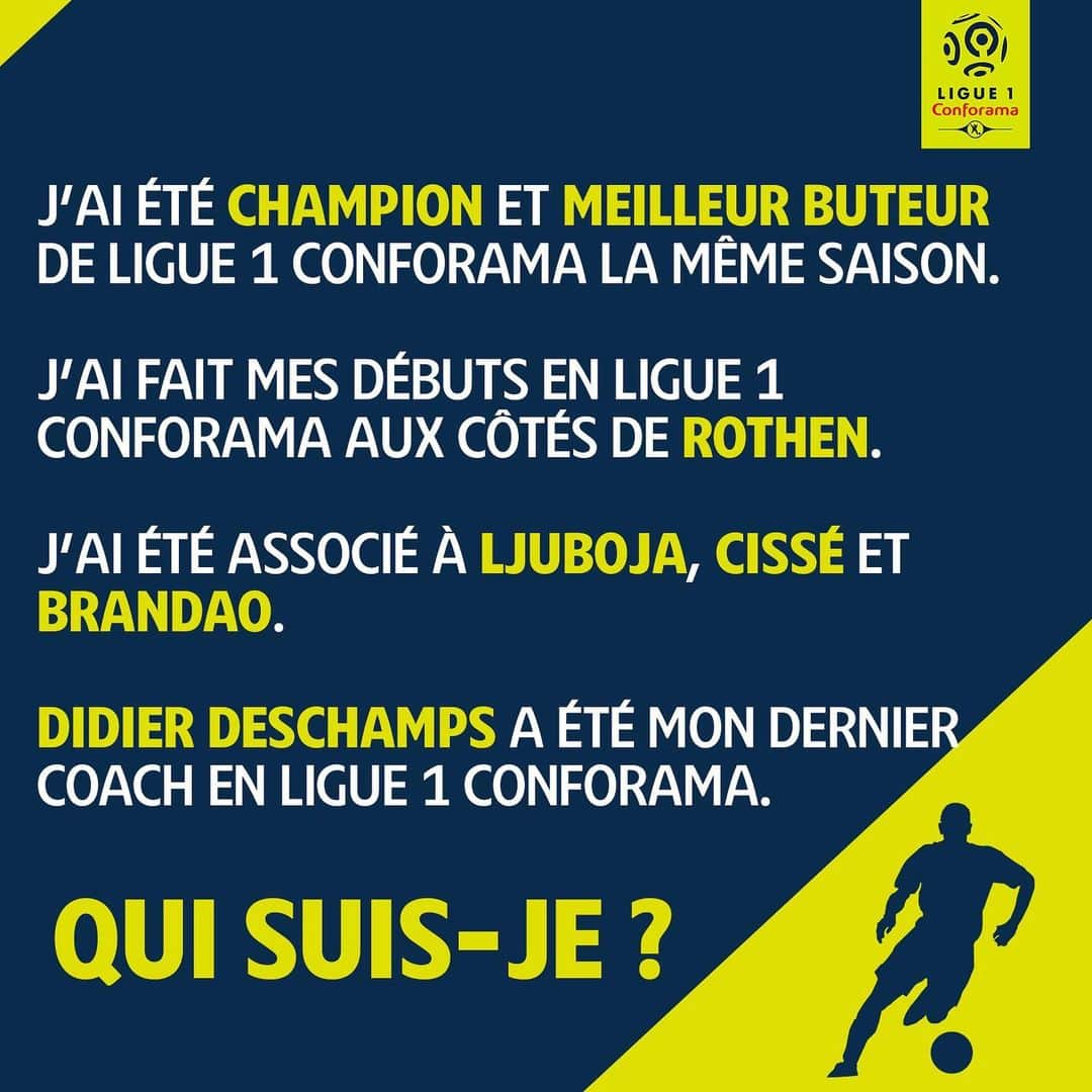 リーグ・アンさんのインスタグラム写真 - (リーグ・アンInstagram)「Comme au #BAC, interdiction de tricher ⚠  La devinette du jour pour les spécialistes de la @Ligue1Conforama 😈  De quel joueur s'agit-il ? ▫️ ▫️ #Ligue1Legends #ligue1conforama #devinette #quiz」6月20日 0時01分 - ligue1ubereats