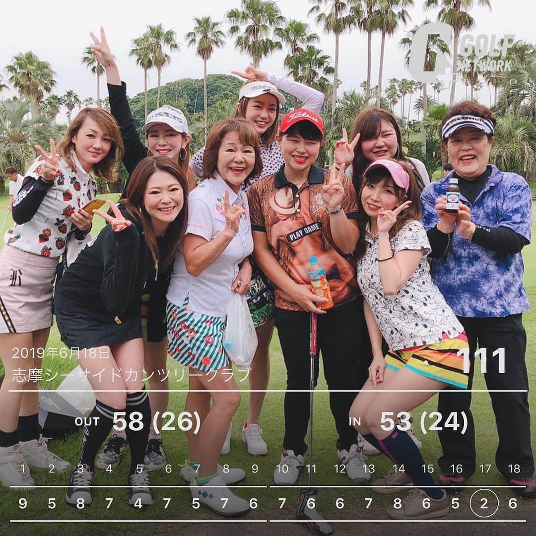 美舞さんのインスタグラム写真 - (美舞Instagram)「★ . 初めてコンペに参加したよ 🏌️‍♀️⛳️ 初めてコースを回ったのが志摩！！ その時154で今回111 🤭✌︎ 成長が見れて嬉しかったーー！！ 大好きな大先輩達に囲まれて、 楽しいゴルフになりましたーーー。 よーっし！年内に100切るぞ✂️ . #ゴルフ #golf #fukuoka #ボギー #初 #美舞のgolf成長日記」6月20日 0時14分 - mibuki__.39