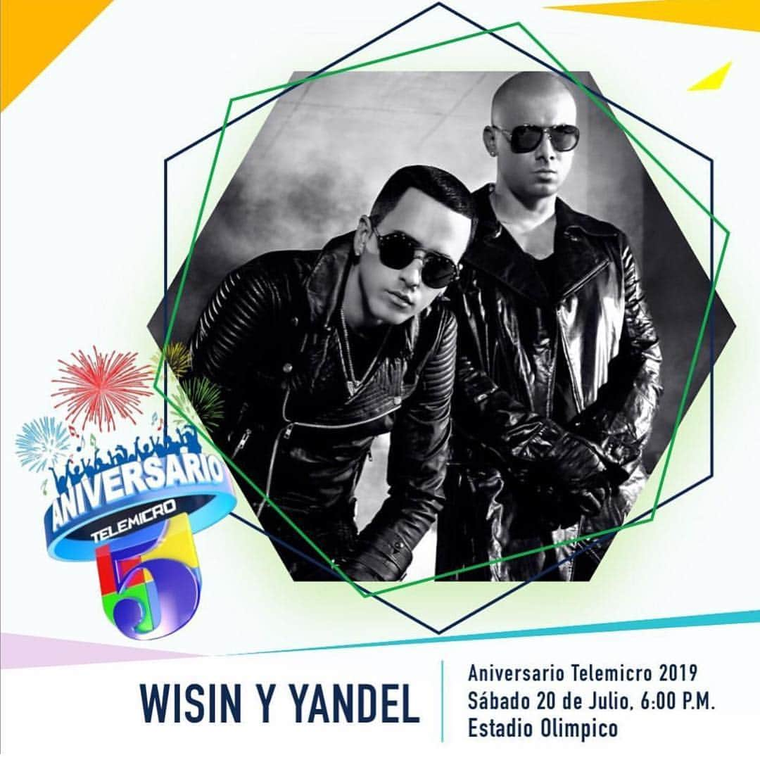 ウィシン&ヤンデルさんのインスタグラム写真 - (ウィシン&ヤンデルInstagram)「República Dominicana 🇩🇴 Sábado 20 de Julio aniversario de @telemicrohd #Wisin #wisinYyandel #Yandel」6月20日 6時20分 - wisinyyandel