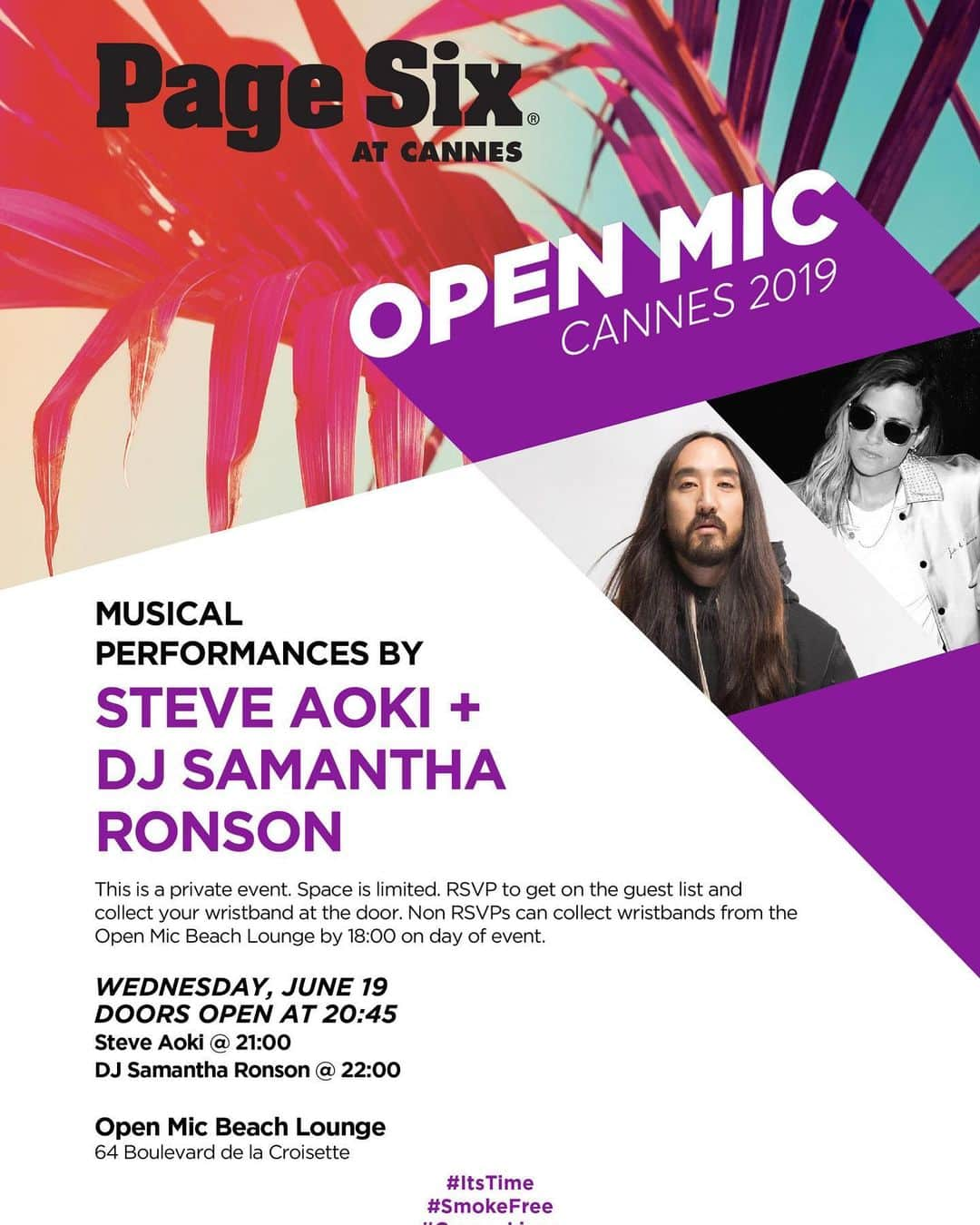 サマンサ・ロンソンさんのインスタグラム写真 - (サマンサ・ロンソンInstagram)「Tonight in Cannes! Come party on the beach and stare at super yachts with me. #openmiccannes #pagesix #steveaoki」6月20日 1時38分 - samantharonson