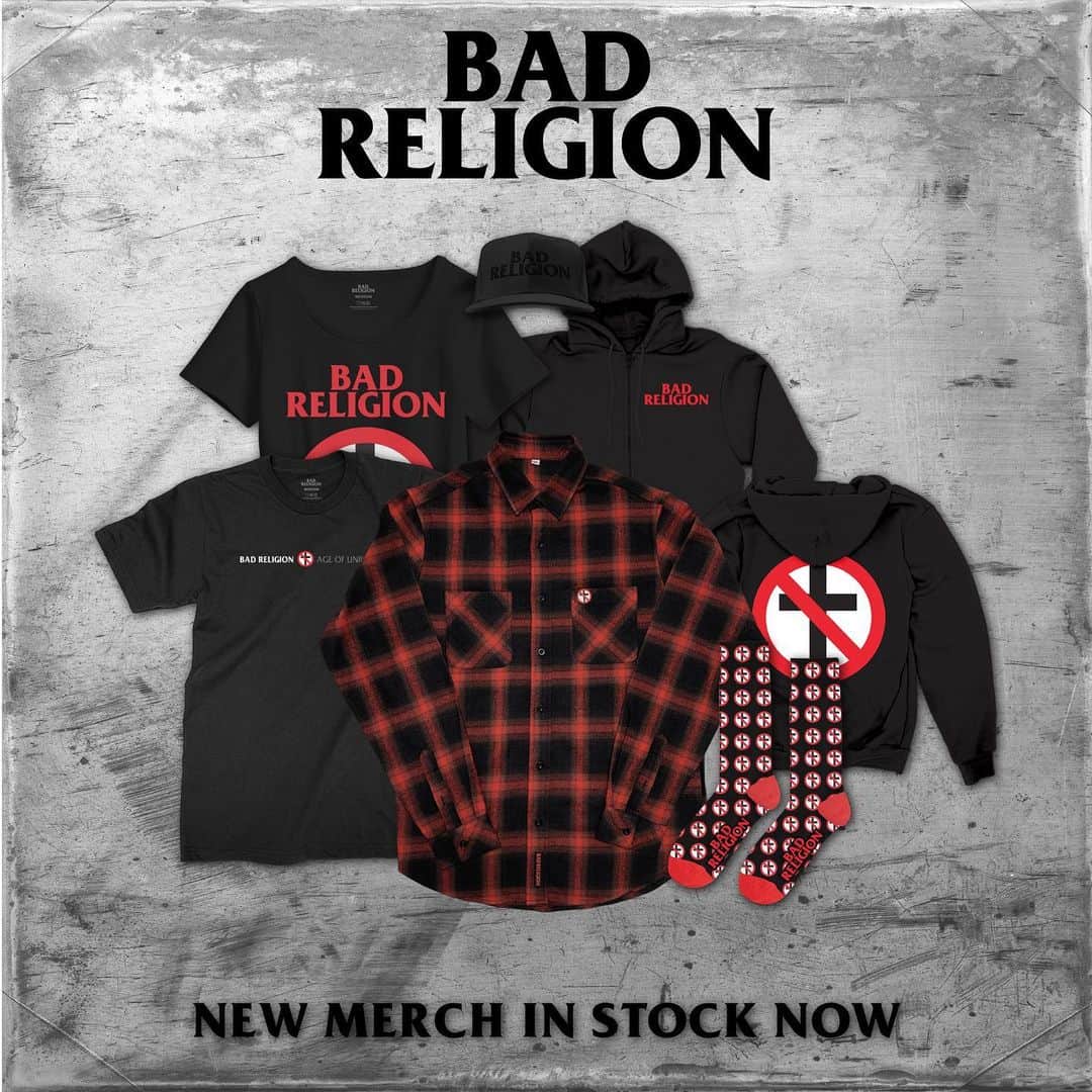 Bad Religionさんのインスタグラム写真 - (Bad ReligionInstagram)「New merch in stock! badreligionstore.com. #BadReligion #AgeOfUnreason」6月20日 3時05分 - badreligionband