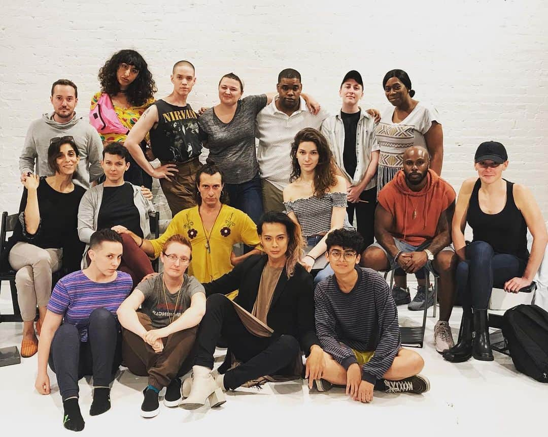 マイケル・ユーリーさんのインスタグラム写真 - (マイケル・ユーリーInstagram)「This is OUR TOWN.  Tomorrow night, this cast takes on Thornton Wilder’s masterpiece.  #prideplays2019 @jpworsham #welcometoourtown  #prideplays2019 #ourtown #gendernonconforming #nonbinary #transisbeautiful #genderfluid」6月20日 7時51分 - michaelurielikesit