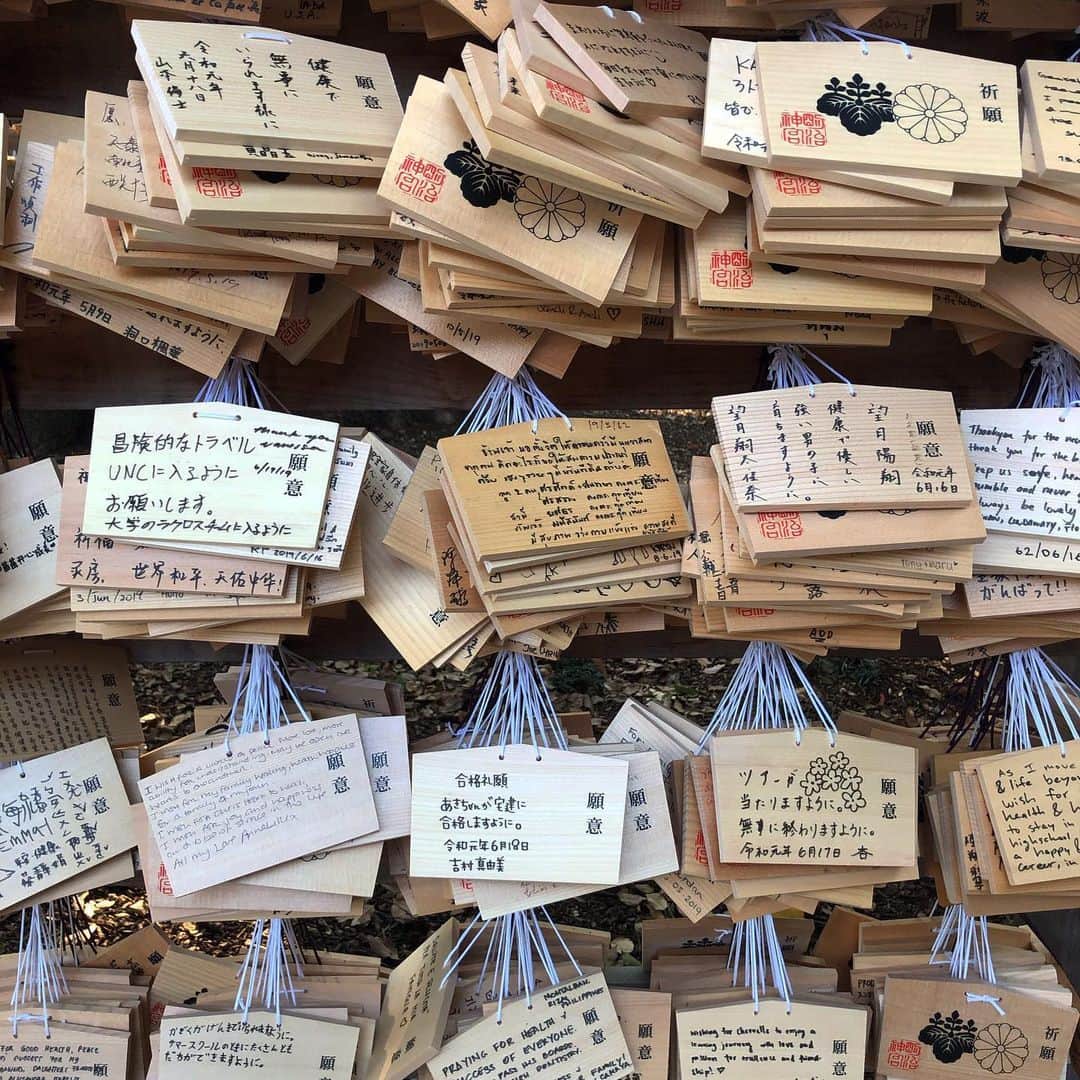 のインスタグラム：「Meiji Shrine Tokyo. I left a wish for you all」