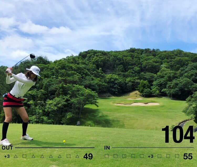 吉川亜樹さんのインスタグラム写真 - (吉川亜樹Instagram)「スコア104⛳️ 自己ベストタイ 今年中に100切りたいな〜❤️ #ゴルフ#ゴルフ女子 #ゴルフウェア #ゴルフ好きな人と繋がりたい #golf #自己ベストタイ#吉川亜樹」6月20日 10時17分 - yoshikawa_aki