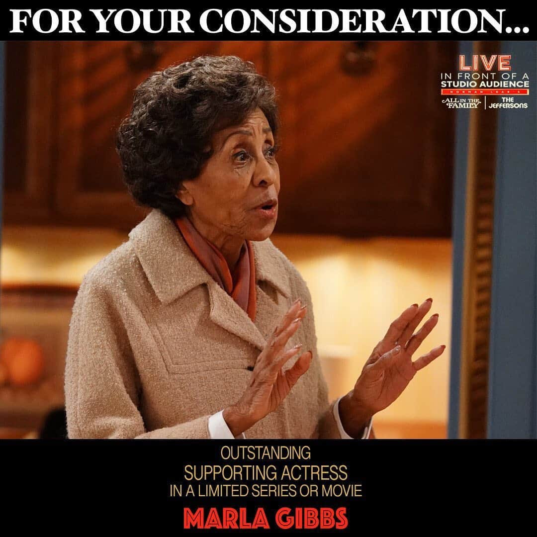 ジミー・キンメルさんのインスタグラム写真 - (ジミー・キンメルInstagram)「#ForYourConsideration – THE GREAT #MarlaGibbs as Florence Johnston in #TheJeffersons #LiveInFrontOfAStudioAudience! #Emmys #FYC #SupportingActress #LimitedSeries @TelevisionAcad」6月20日 23時26分 - jimmykimmel