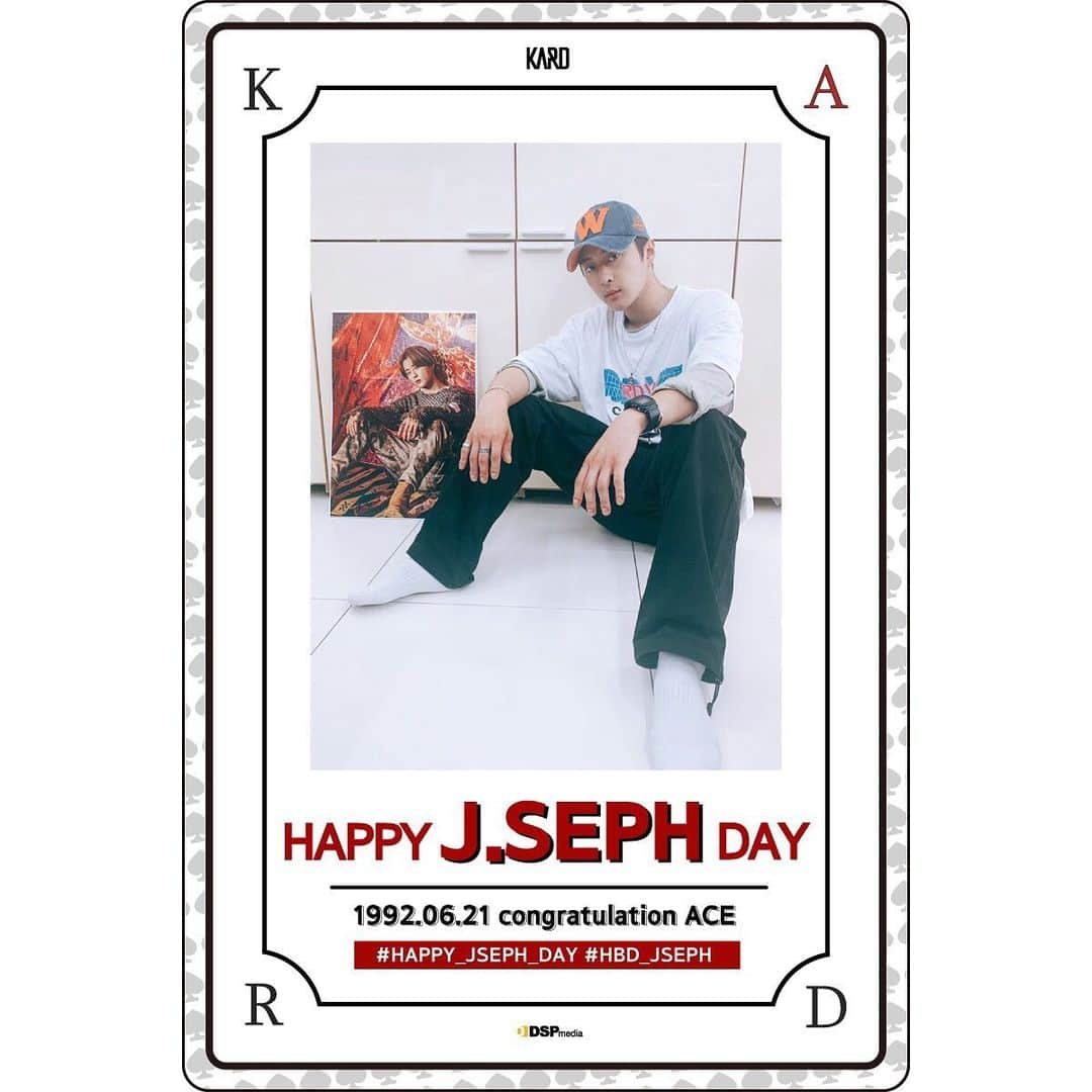 K.A.R.Dさんのインスタグラム写真 - (K.A.R.DInstagram)「[#KARD] #JSEPH .  6월 21일♠️ 에이스 카드 제이셉의 생일을 축하합니다✨ .  #HAPPY_BIRTHDAY🥳 #HAPPY_JSEPH_DAY」6月21日 0時00分 - official_kard