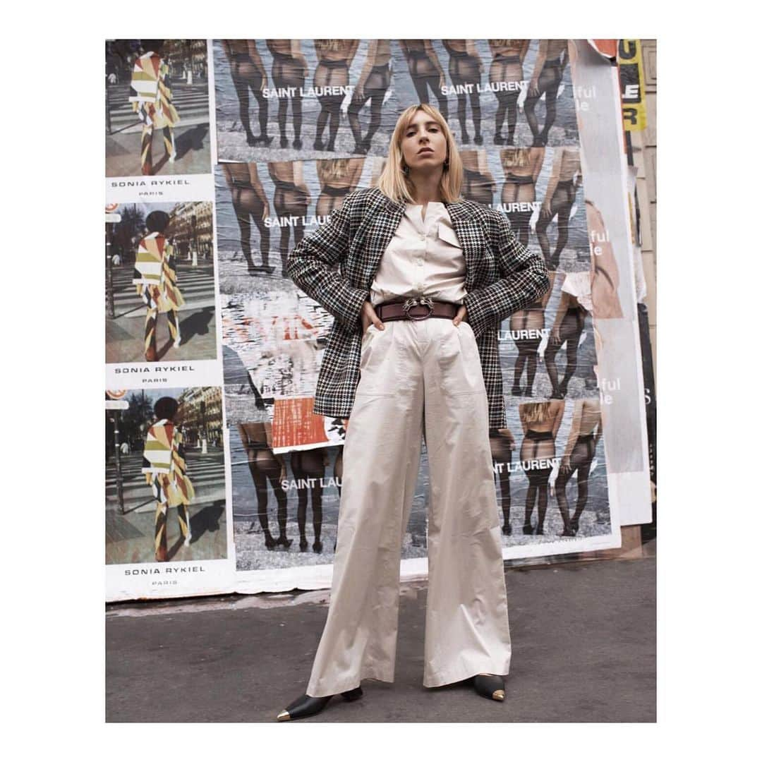 シューマッハさんのインスタグラム写真 - (シューマッハInstagram)「🔥 PARIS LOVE @veronica_giomini #totallook #TheMuse #dorotheeschumacher #prefall19 #overalls #jackets #love #checkpattern #paris #streetstyle #fidays #inspiration #outfitinspiration #style #veronicagiomoni」6月20日 17時07分 - dorotheeschumacher