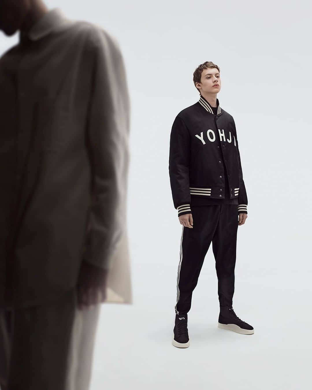 ワイスリーのインスタグラム：「Y-3 Yohji Letters Bomber. Y-3 Fall Winter 2019 is available today. --- #adidas #Y3 #YohjiYamamoto  Discover the collection at Y-3.com」