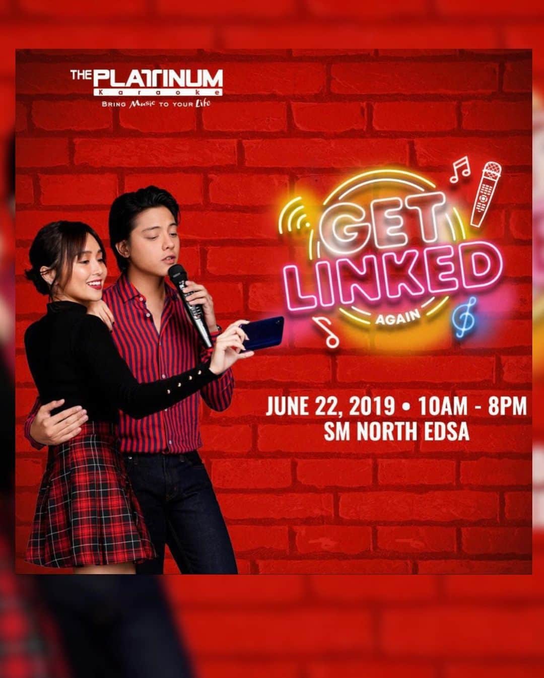 Kathryn Bernardoさんのインスタグラム写真 - (Kathryn BernardoInstagram)「Are you ready for the Platinum Karaoke Get Linked Again event? Because we are!! 🎤 See you on Saturday and avail discounted karaoke units and soundbars! We’ll also be taking photos with the first 100 unit buyers! See you there!」6月20日 18時10分 - bernardokath