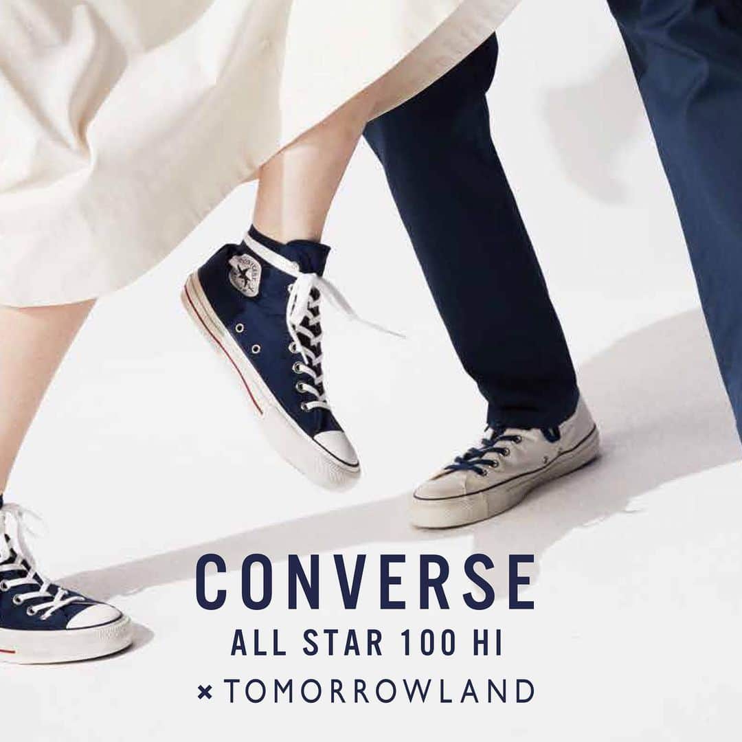 TOMORROWLAND_Womensさんのインスタグラム写真 - (TOMORROWLAND_WomensInstagram)「【CONVERSE×TOMORROWLAND】 TOMORROWLAND40周年を記念して〈CONVERSE〉とコラボレーションしたスペシャルモデルが本日6月20日(木)より発売開始！ . WOMENS : 33-01-95-01601 / ¥11,000+TAX MENS : 56-01-94-01401 / ¥11,000+TAX . ［EXCLUSIVE POINT］ 〈CONVERSE〉オールスター生誕100周年を記念して登場した「ALL STAR 100 HI」をベースにファブリックやディティールにアレンジを加えたスペシャルな一足。 高密度のコットンキャンバスを用いたアッパーやミニマルなネイビー配色でまとめたヒールラベルとアンクルパッチ、各々で別カラーを誂えたフォクシングラインで特別な仕様となっています。 . @converse_jp  #CONVERSEFORTOMORROWLAND #CONVERSE #CONVERSEALLSTAR #ALLSTAR #ALLSTARCONVERSE #ALLSTAR100 #コンバース #コンバースオールスター #コンバースオールスター #コンバースハイカット #TOMORROWLAND40TH #トゥモローランド40周年」6月20日 18時15分 - tomorrowland_womens