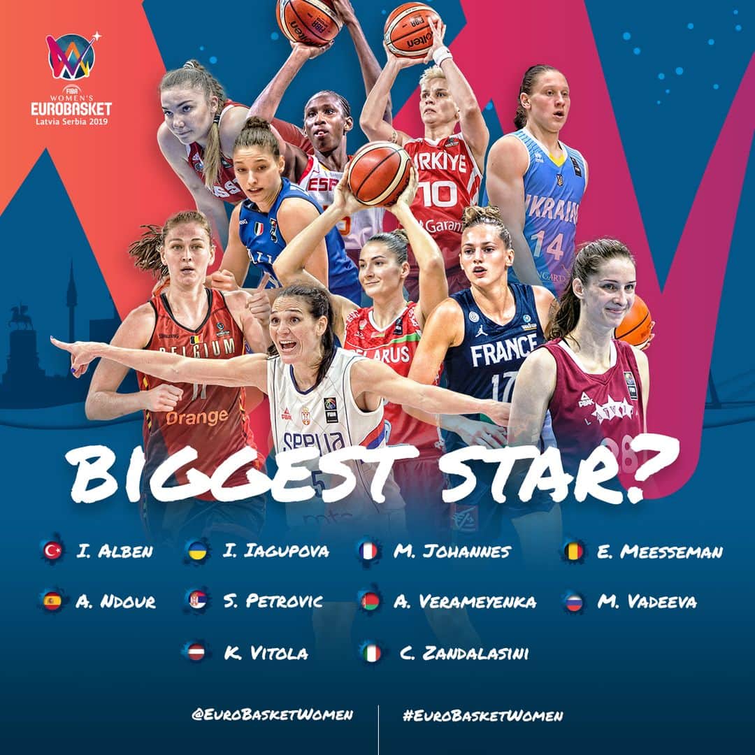 FIBAさんのインスタグラム写真 - (FIBAInstagram)「Biggest ⭐ at the FIBA @EuroBasketWomen 2019 🤔?」6月20日 19時01分 - fiba