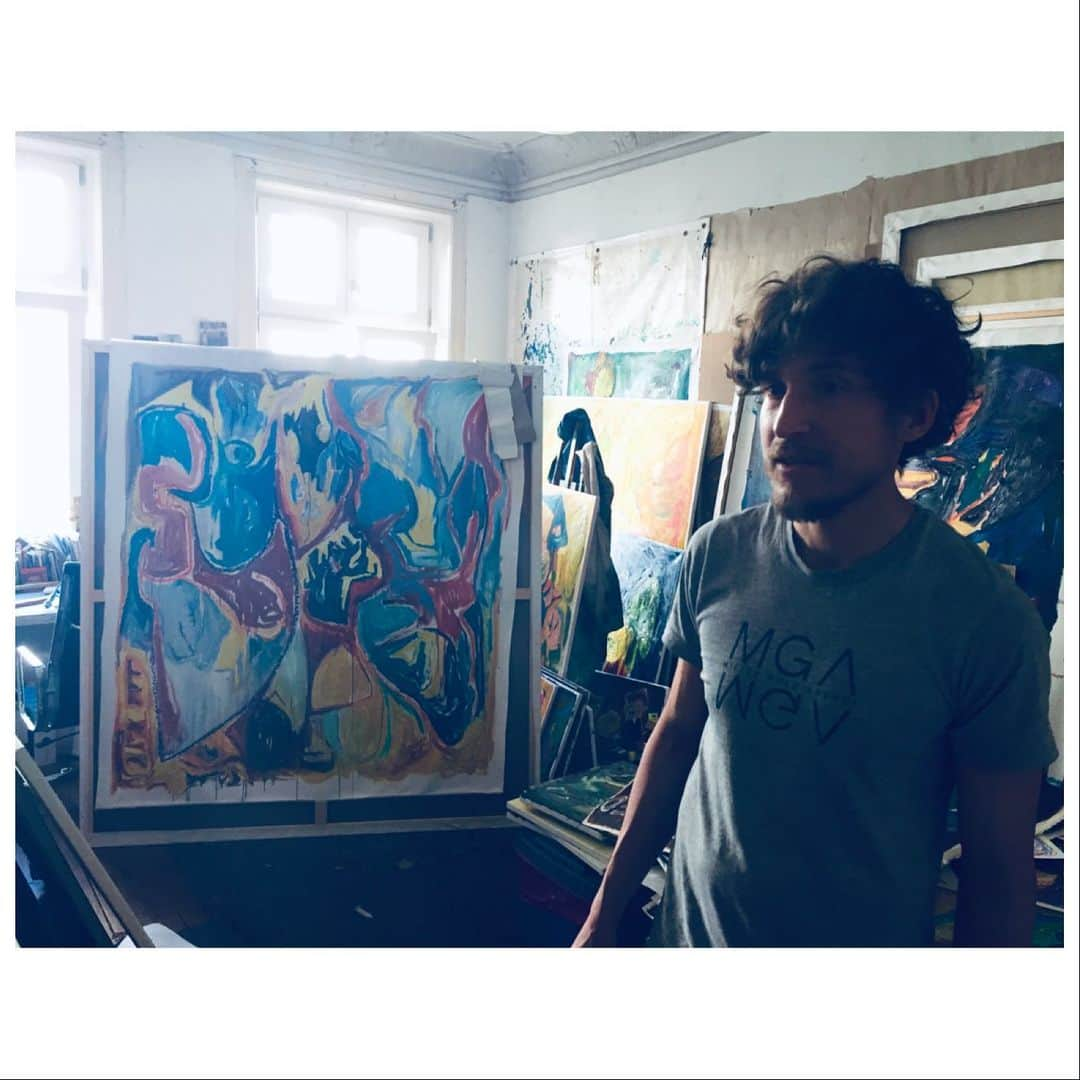 マット・ディロンさんのインスタグラム写真 - (マット・ディロンInstagram)「Studio visit in Hamburg with Marcel- painter’s painter. Great body of work! #marcelhueppauff @c.k.dexter.haven #stpauli #hamburg #germany #thinkinpictures」6月20日 20時07分 - mattdillon