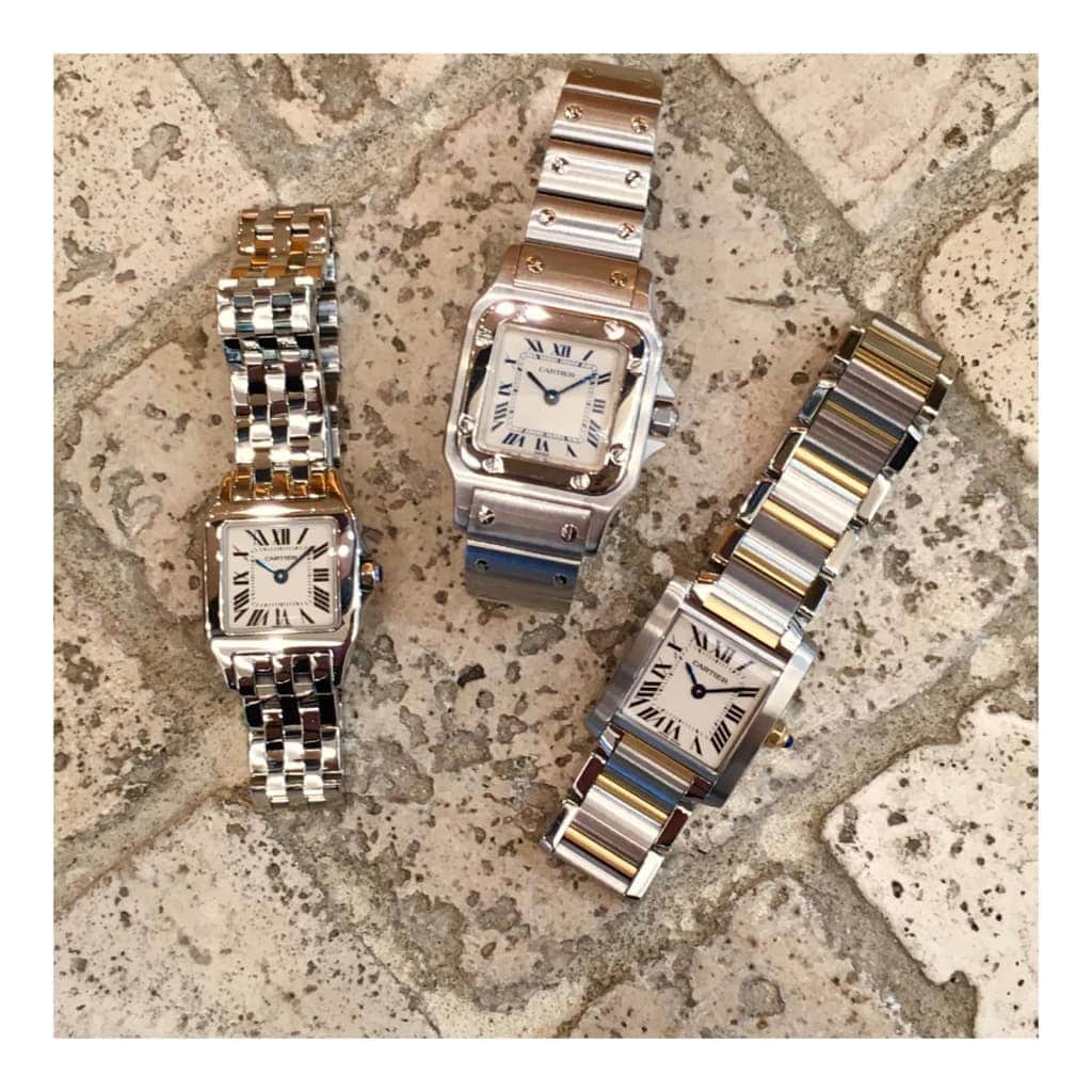 のインスタグラム：「-HIROB有楽町-﻿ vintage cartier﻿ ¥250,000~¥380,000+tax﻿ ﻿ これからの時期に合わせやすいブレスタイプが多数入荷しております。﻿ ﻿ お問い合わせ先﻿ tel:03-5222-1743﻿ ﻿ #hirob﻿ #hirobyurakucho﻿ #baycrews﻿ #cartier﻿ #tank﻿ #santos﻿ ﻿ #ヒロブ﻿ #ヒロブ有楽町﻿ #ベイクルーズ﻿ #カルティエ﻿ #タンク﻿ #サントス」