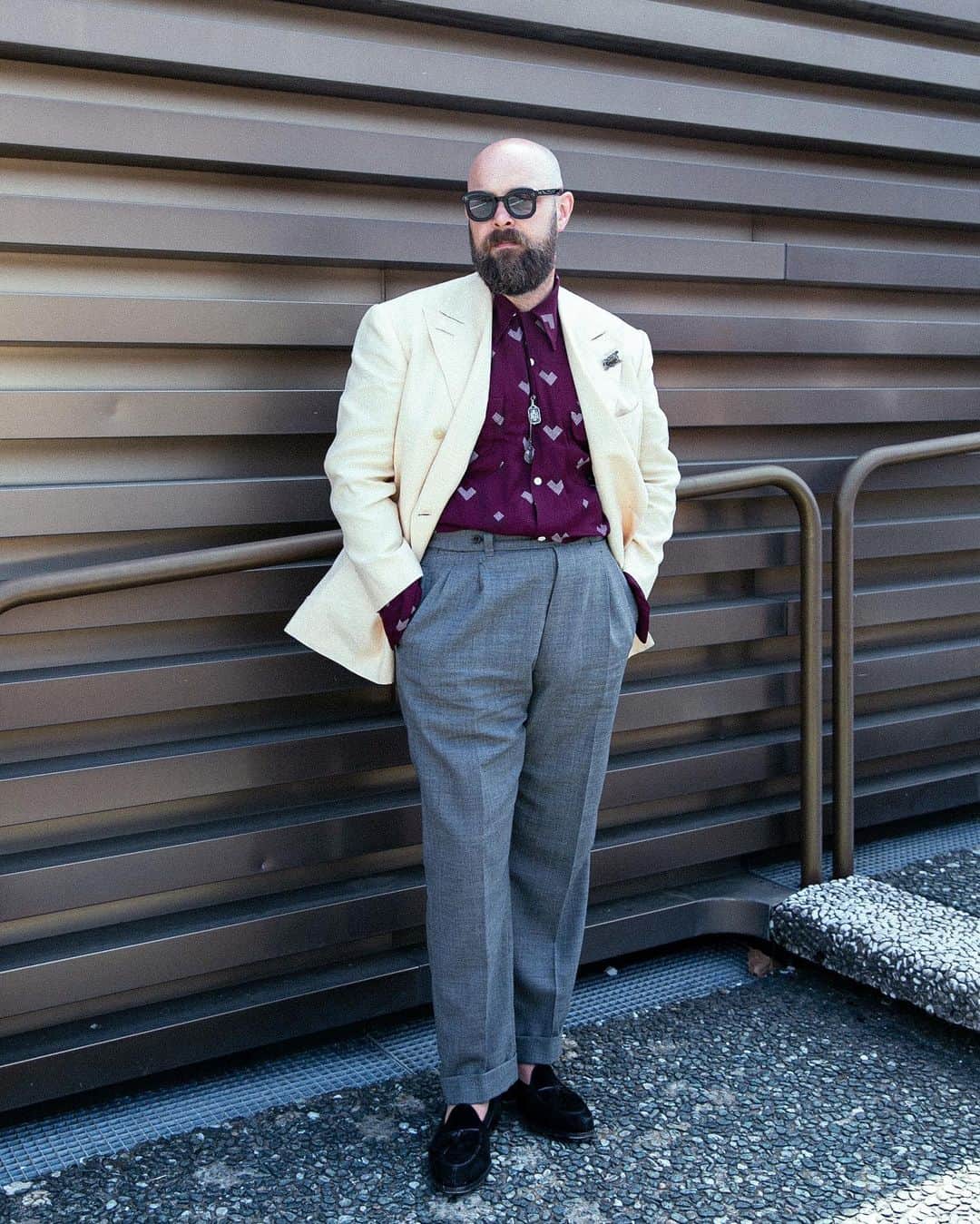 のインスタグラム：「#pitti #pittiuomo #pittiuomo96 #pitti96 #pittiimmagine #pu96 #pittiimmagineuomo96 #mensstyles #menswear #menwithclass #mensfashion #mensstreetstyle #classicwear #mensstyle #dapper #brycelands」