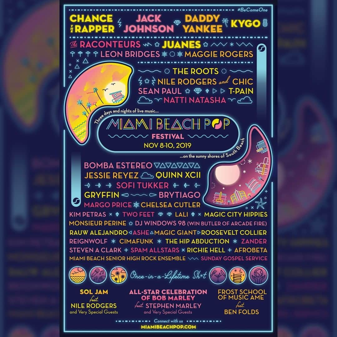 ナイル・ロジャースさんのインスタグラム写真 - (ナイル・ロジャースInstagram)「SUPER excited to announce that @NileRodgers & @theCHICorganization will be playing at the inaugural @MiamiBeachPop festival with a whole bunch of our friends.  More info and tickets HERE: #LinkInBio http://bit.ly/2ZxY4Sy」6月20日 23時00分 - nilerodgers