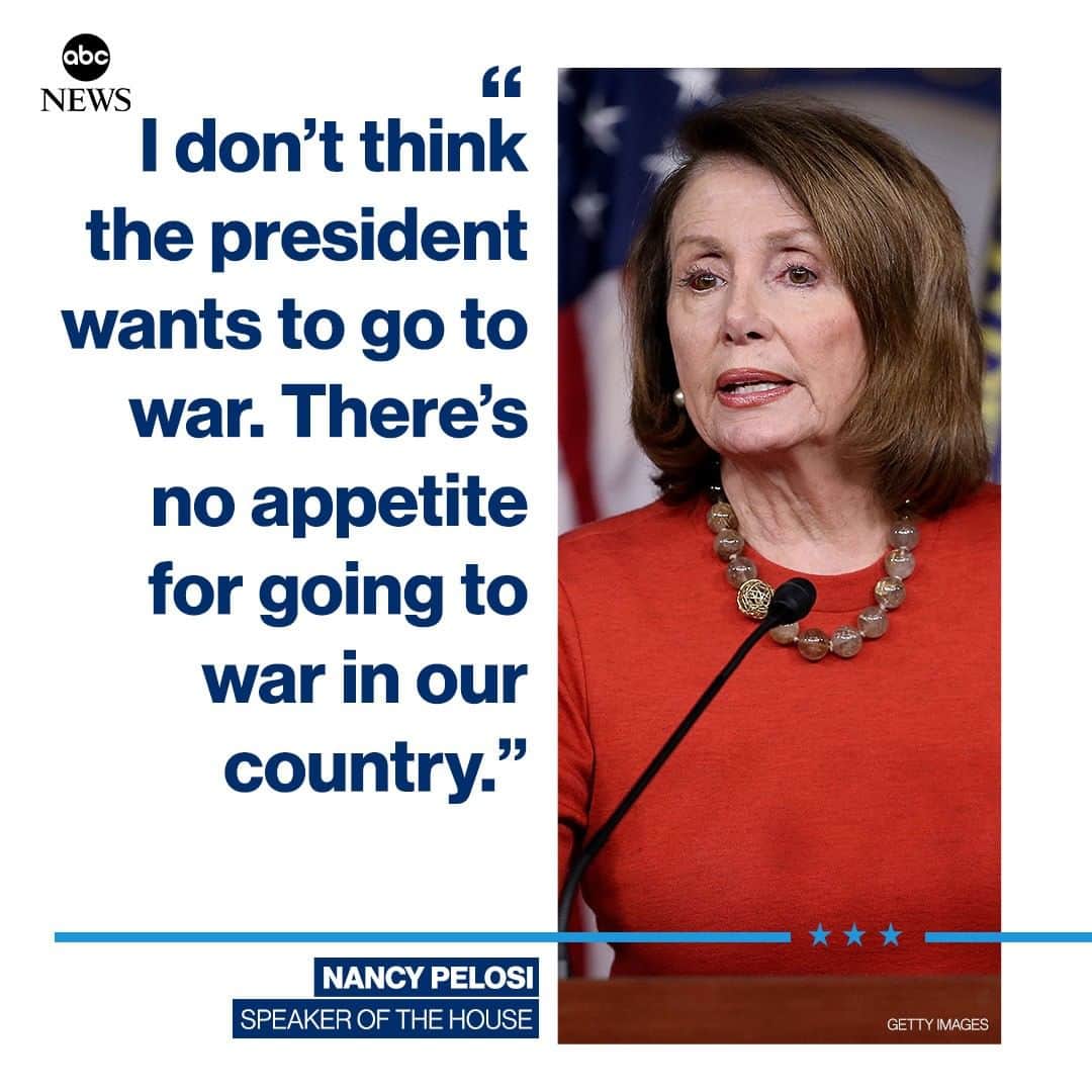 ABC Newsさんのインスタグラム写真 - (ABC NewsInstagram)「Speaker Nancy Pelosi says there's "no appetite for going to war" with Iran as GOP hawks warn Pres. Trump against inaction. #nancypelosi #donaldtrump #middleeast #foreignpolicy #politics」6月21日 3時01分 - abcnews