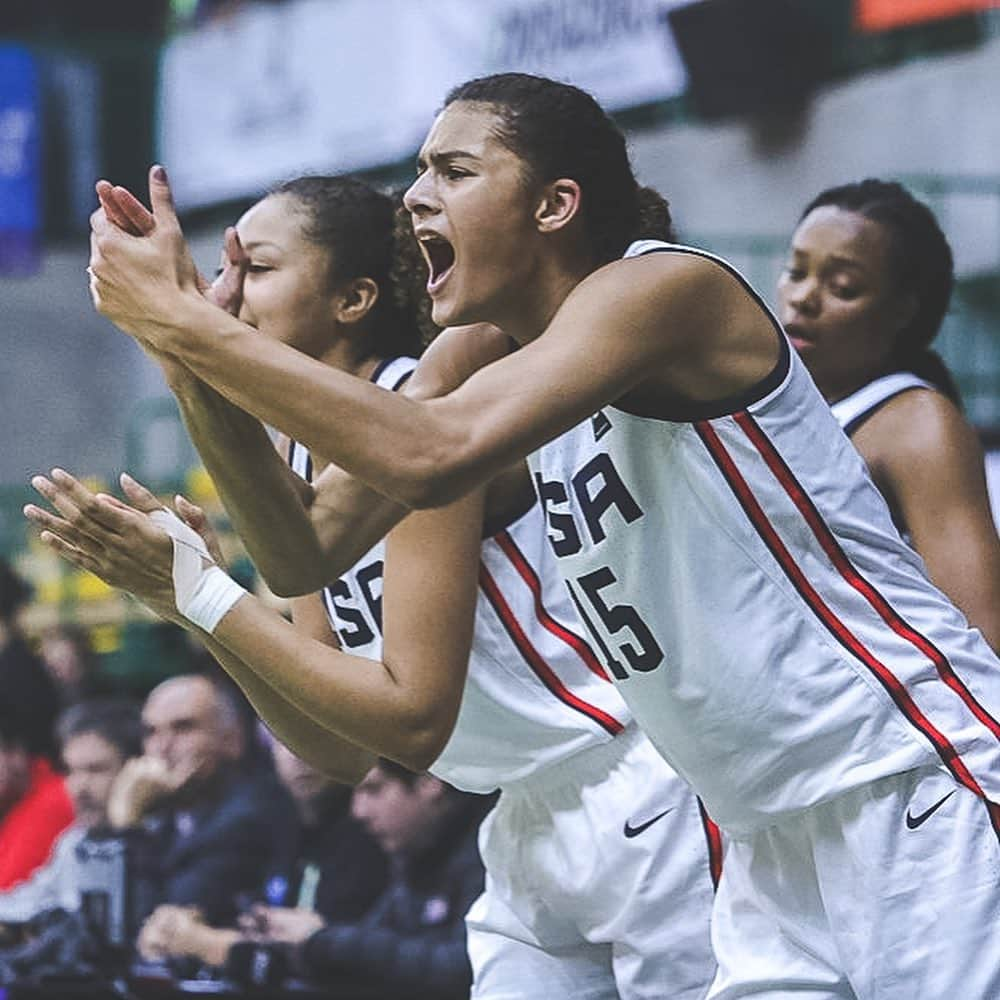 USA Basketballさんのインスタグラム写真 - (USA BasketballInstagram)「A 75-point average margin of victory for the USA U16 Women through three games in Chile 🙌🏼」6月21日 3時14分 - usabasketball