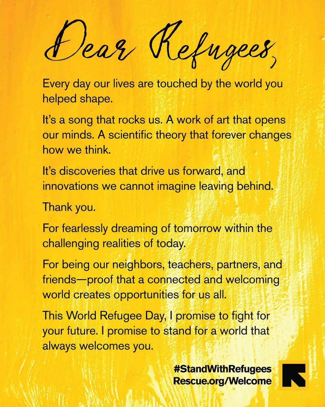 マンディ・パティンキンさんのインスタグラム写真 - (マンディ・パティンキンInstagram)「Dear Refugees, this #WorldRefugeeDay and every day, I promise to fight for your future and promise to stand for a world that always welcomes you. Join me in signing @theIRC’s open letter to refugees: Rescue.org/Welcome」6月21日 3時31分 - mandypatinkin