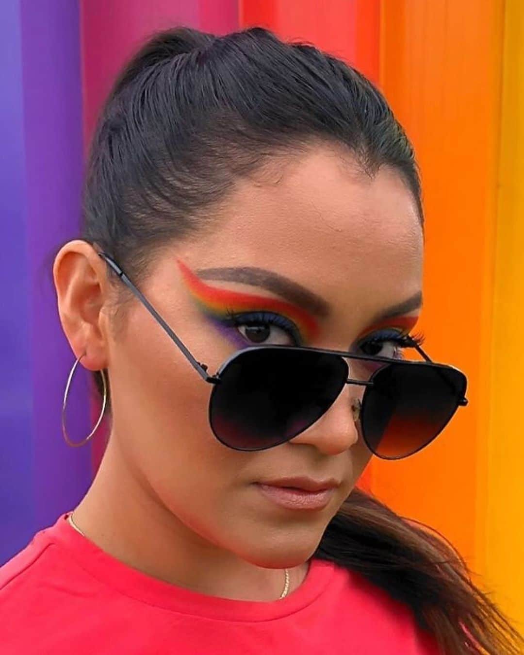 NYX Cosmeticsさんのインスタグラム写真 - (NYX CosmeticsInstagram)「Blocking out the h8rs 😎 @makeup_by_coqui brings the heat wearing our Off Tropic Shadow Palette in 'Hasta La Vista' 🔥🌈 Shop the look at your nearest #NYXProfessionalMakeup store 🌟 || #nyxcosmetics」6月21日 5時59分 - nyxcosmetics