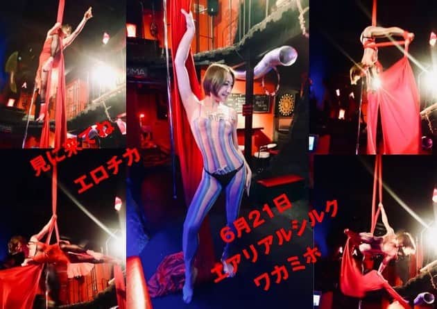 若林美保さんのインスタグラム写真 - (若林美保Instagram)「‪今夜千葉エロチカヴァにてエアリアルシルクパフォーマンス！‬」6月21日 7時22分 - waka_miho