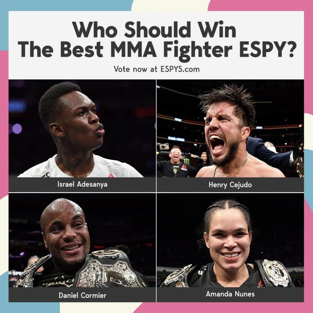 UFCさんのインスタグラム写真 - (UFCInstagram)「Who should take home the title of Best MMA Fighter? (via @ESPNMMA)」6月21日 8時06分 - ufc