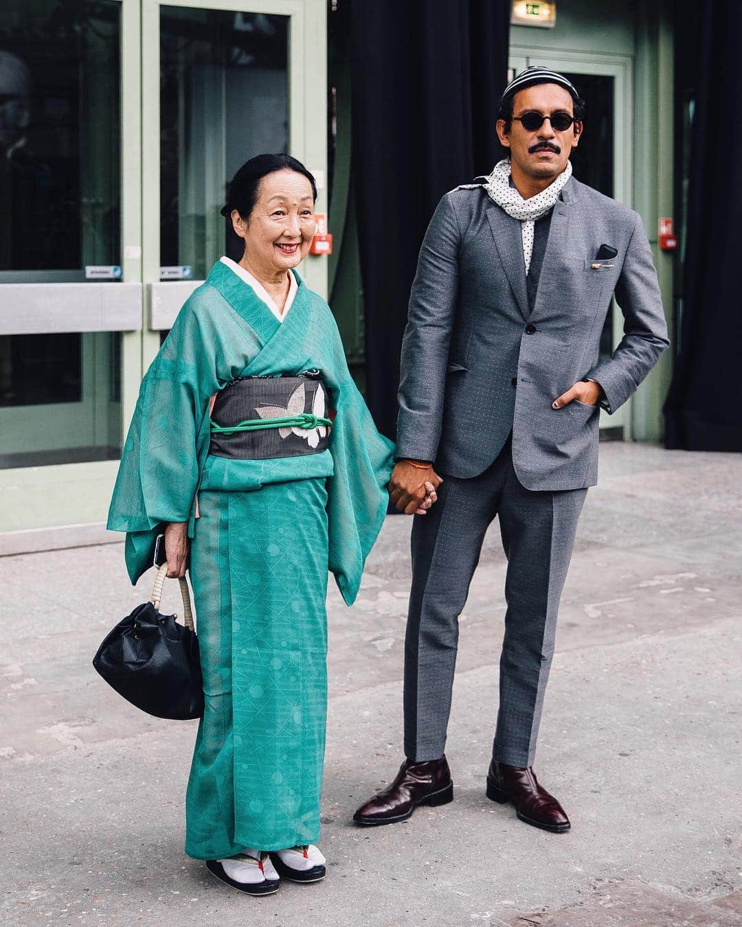 Vogue Runwayさんのインスタグラム写真 - (Vogue RunwayInstagram)「Haider Ackermann (@h.a.) and Setsuko Klossowska de Rola arrive to the "Karl For Ever" celebration of Karl Lagerfeld's legacy in the Grand Palais in Paris today. Photographed by @styledumonde」6月21日 8時28分 - voguerunway